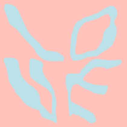 A abstract depiction of the word 'love'