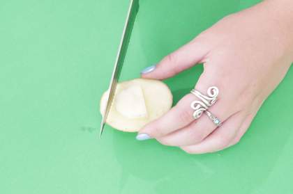 Photograph of potato printing activity