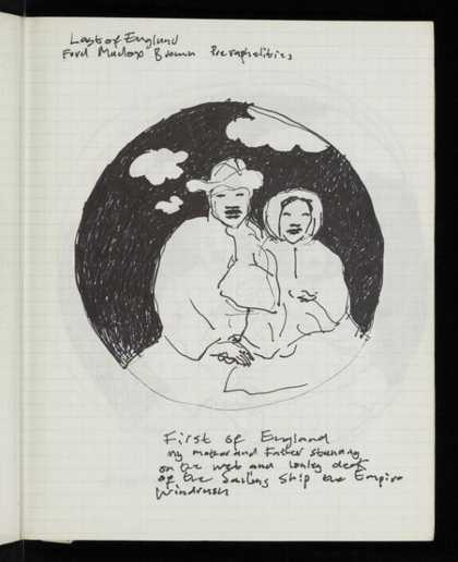 Sketch titled 'First of England'