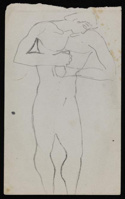 Bernard Meninsky Sketch of a standing male nude