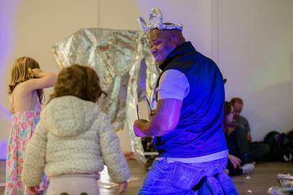Photograph of a family event at Tate Modern