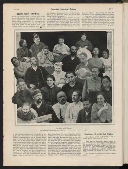'The Facial Expressions of Madness', photographic collage published in Austrian Illustrated Newspaper, 1907 - © Österreichischen Nationalbibliothek, Vienna- 394.131-D
