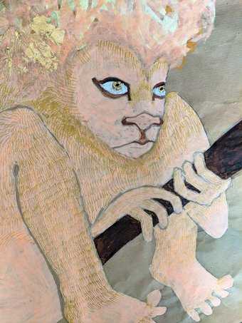 Jesse Darling Lion in wait for Jerome and his medical kit, detail © Jesse Darling 2018