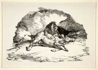 Théodore Gericault Lion Devouring a Horse c.1820