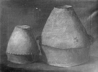 Thomas Guest Two Bronze Age urns [now in Ashmoleum] excavated from barrows at Winterslow, Wiltshire 1814