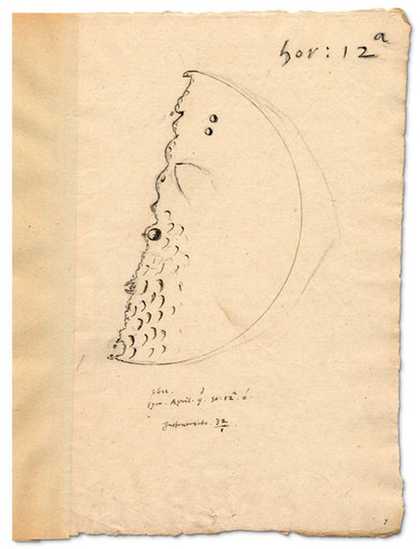 Thomas Harriot’s drawing of the moon 1611