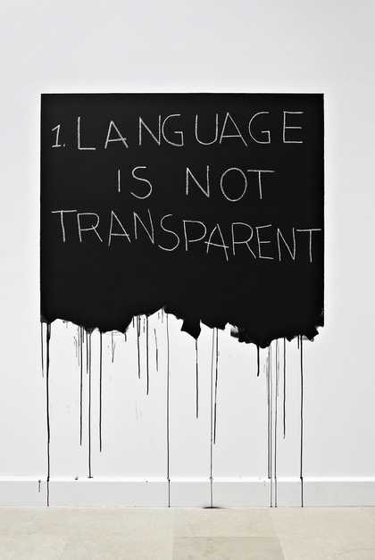 Mel Bochner Language Is Not Transparent 1970