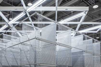 Haegue Yang, Sol LeWitt Upside Down – Structure with Three Towers, Expanded 23 Times, Split in Three, 2015