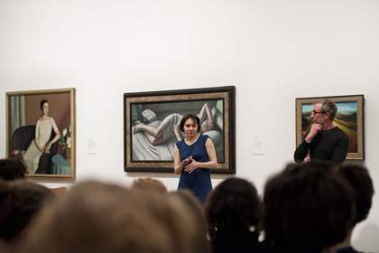 Tim Etchells and FormContent, It’s moving from I to It – The Play 2014; group of people in gallery