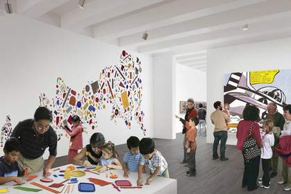 A concept view of the new children's gallery on Level 4 at Tate Modern