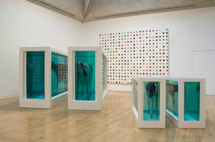 Turner Prize Retrospective, Tate Britain, 2008, Damien Hirst installation view