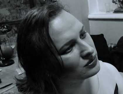 Transpose: Tate, Black and white photo portrait of writer and critic Juliet Jacques