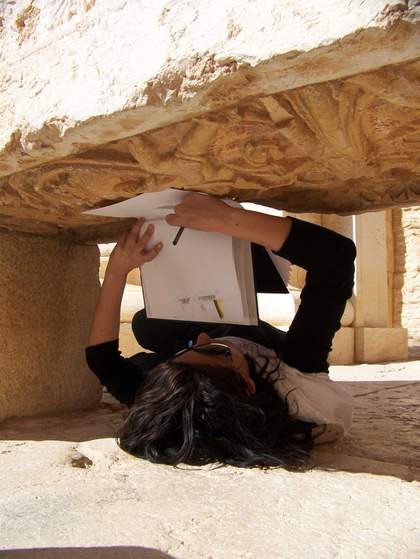 Student exchange 2008: drawing at Palmyra