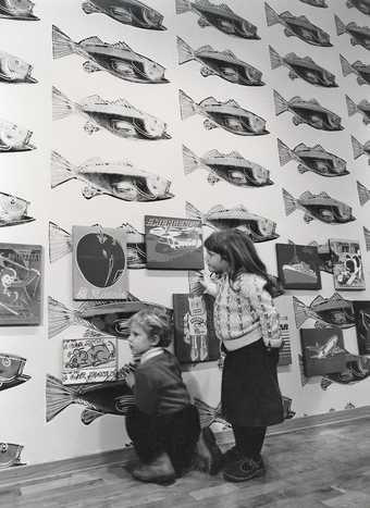 Magnus and Cora Bischofberger at Andy Warhol exhibition Paintings for Children