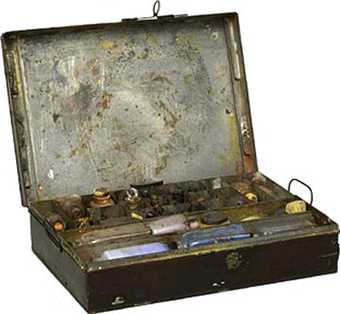 Turner’s paintbox, found in his studio after his death in 1851