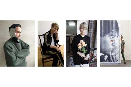 From left to right: Photo of Michael Dean, Photo: by the artist, Photo of Josephine Pryde, Photo: Dan Mitchell, Photo of Helen Marten, Photo: Juergen Teller, Portrait of Anthea Hamilton, Photo: Lewis Ronald