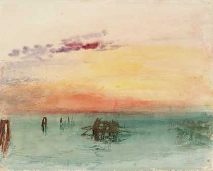 J. M. W. Turner, Venice: Looking Across the Lagoon at Sunset 1840, Watercolour on paper, 244 x 304mm, Tate