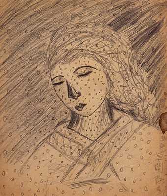 Yayoi Kusama, Untitled 1939, Pencil on paper, 25 × 22 cm