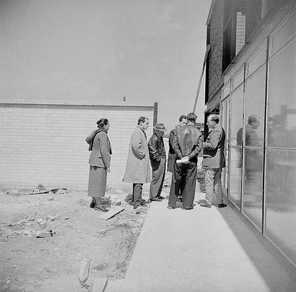 Hunstanton School, designed by Alison and Peter Smithson and Ronald Jenkins, photographed by Nigel Henderson.