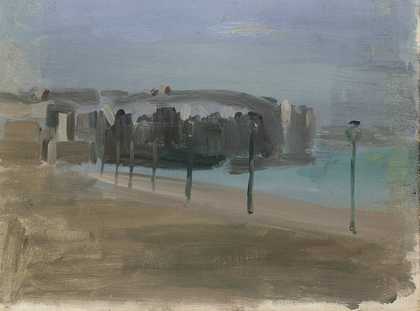 Victor Pasmore Untitled painting of the promenade at Dieppe circa 1933