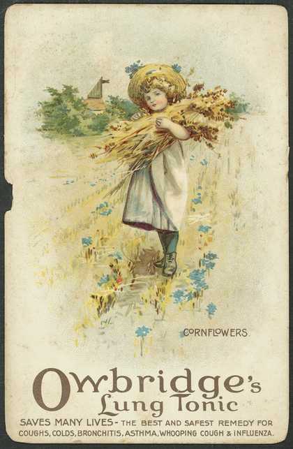 Victorian advertising card for Owbridge's Lung Tonic