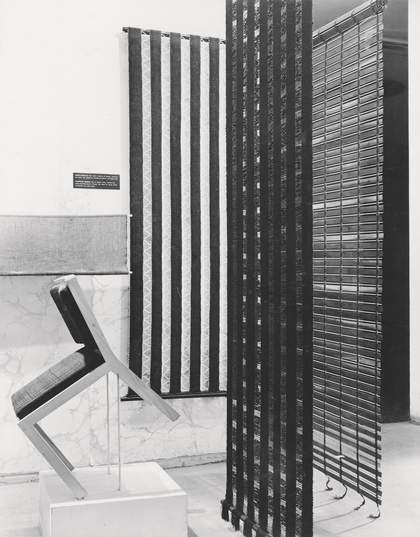 View of the exhibition Anni Albers Textiles at the Museum of Modern Art, New York, 1949, photographed by Soichi Sunami - Image 2015 MoMA, NY