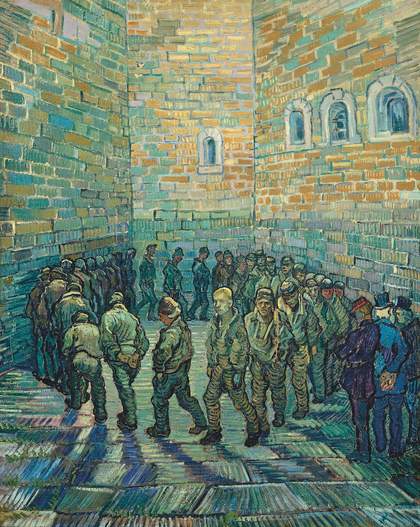 Vincent van Gogh, Prisoners Exercising (after Doré), 1890, oil paint on canvas, 80 x 64 cm