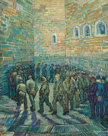 Vincent van Gogh, Prisoners Exercising (after Doré), 1890, oil paint on canvas, 80 x 64 cm