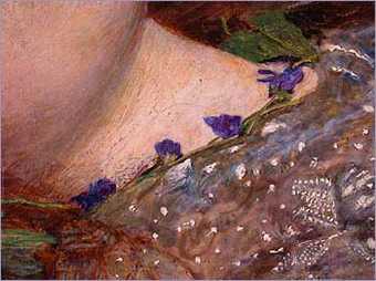 Detail of violets from Ophelia