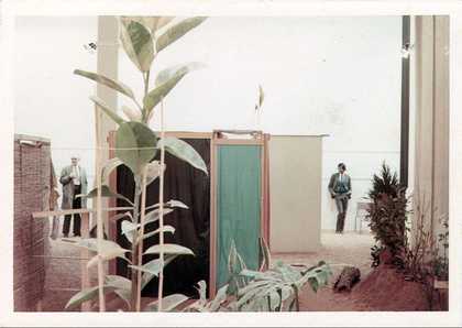 Visitors to Hélio Oiticica's installation of Tropicália at Whitechapel Art Gallery, London 1969