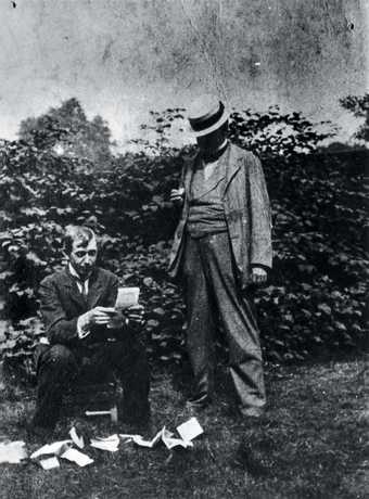 Walter Richard Sickert in the garden of Rowlandson House London 1911