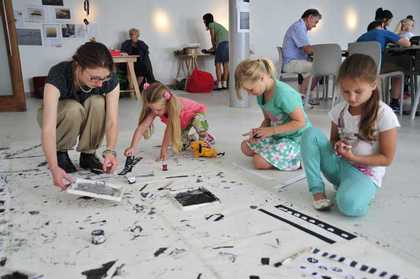 Children getting creative in the Tate Liverpool Clore Learning Centre