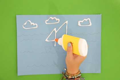 Photograph of sand art activity