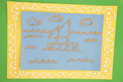 Photograph of sand art activity