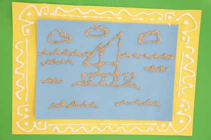 Photograph of sand art activity
