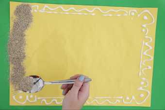 photograph of sand art activity 