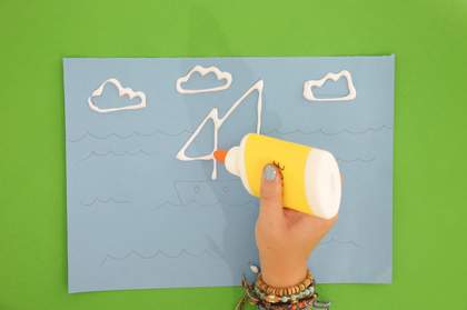 Photograph of sand art activity