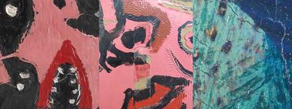 [Left] The Three Dancers, Pablo Picasso, 1925 (T00729), © Succession Picasso/DACS 2016 [Centre] The Handsome Pork-Butcher, Francis Picabia, c.1924-6, c.1929-35 (T07108), © ADAGP, Paris and DACS, London 2016 [Right] Celebes, Max Ernst, 1921 (T01988), © ADA