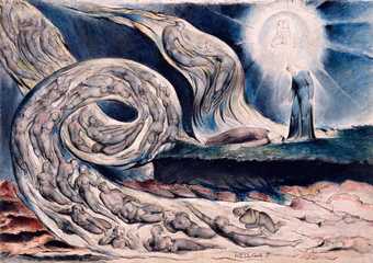 William Blake The Circle of the Lustful: Francesca da Rimini (The Whirlwind of Lovers) 1824–7