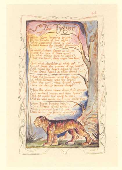 William Blake, Songs of Innocence and of Experience, The Tyger