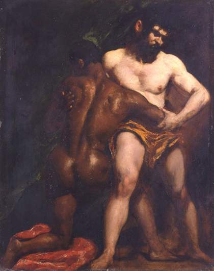 William Etty, The Wrestlers c.1840