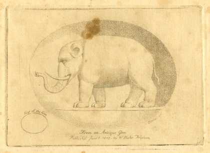 William Blake's print illustrating William Hayley's animal ballad The Elephant, published by Blake in 1802