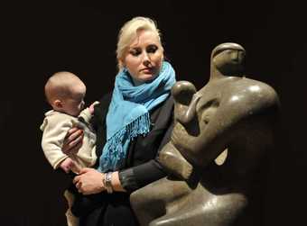 Woman and baby in Henry Moore exhibition, Tate Britain, Spring 2010