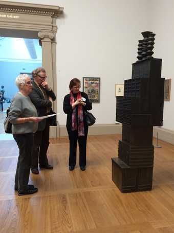 Soapbox group discussion in the works on paper gallery at Tate Britain