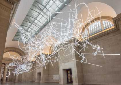 Cerith Wyn Evans installation in the Duveens