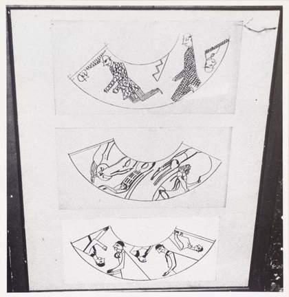 Photograph of Candle shade designs for the Omega Workshops by Wyndham Lewis, Tate Archive