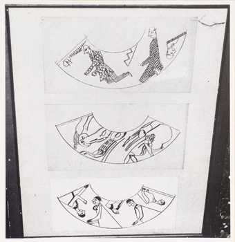 Photograph of Candle shade designs for the Omega Workshops by Wyndham Lewis, Tate Archive