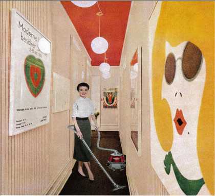 Martha Rosler Vacuuming Pop Art (Woman With Vacuum)