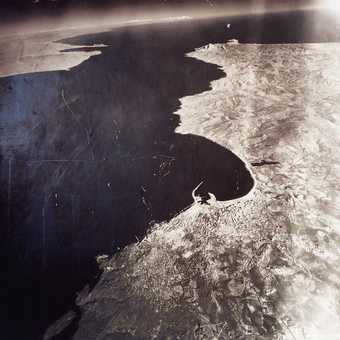 Yto Barrada The Strait of Gibraltar reproduction of an aerial photograph Tangier 2003