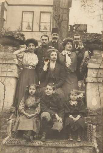 The artist (seated on the left) with her family, Büyükada c.1910